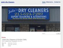 Tablet Screenshot of juliesdrycleaners.com